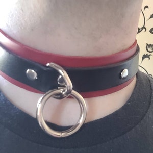 Collar BAPHOMET RED CRYSTAL LEATHER CHOKER - LSF9 53 