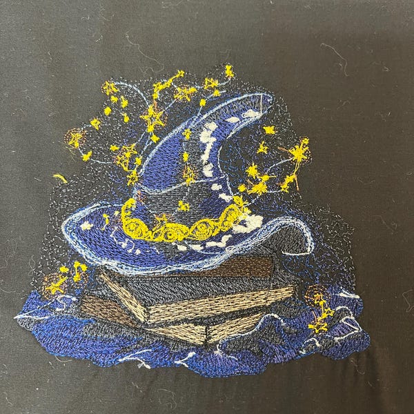 Exclusive Magic Hat Machine Embroidery Pattern, Sorcerer's Magic Hat ...