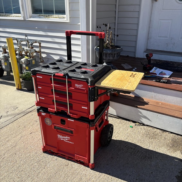 Packout Workbench Milwaukee Packout Bamboo Side Table, Quick Detaching Workbench - Etsy