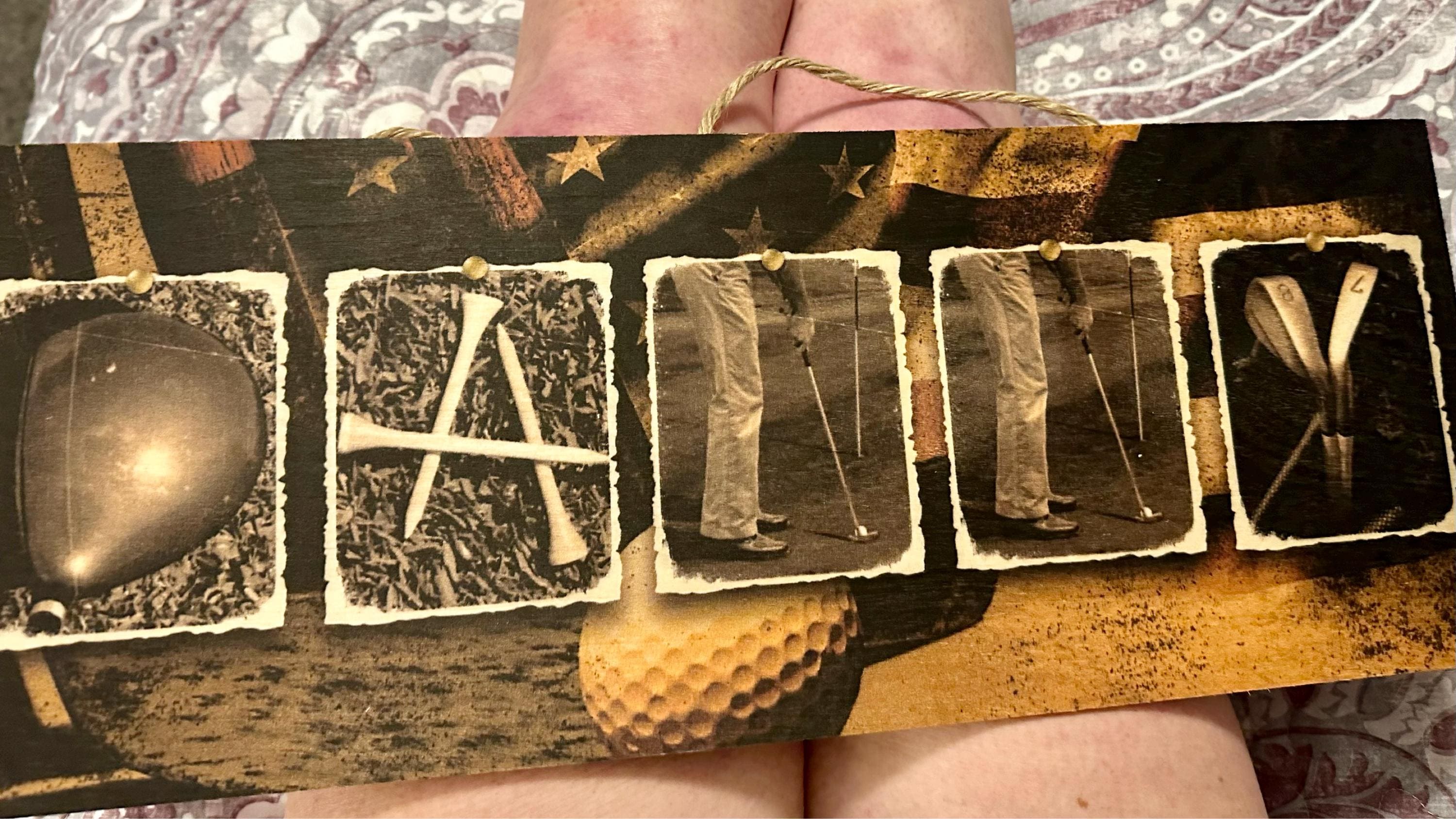 Personalized Golf Gifts for the Golfers Men, Personalized Golf Wood Sign, Golf Gifts for Men, Golf Room Decor, Vintage Golf Name Art