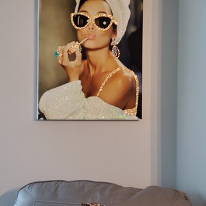 Louis Vuitton Art print “Glam Spa Star” Audrey Hepburn 16x24 Framed Oliver  Gal