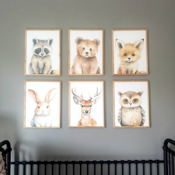 Woodland Nursery Prints Baby Room Decor, Woodland Nursery Wall Art Gift ...
