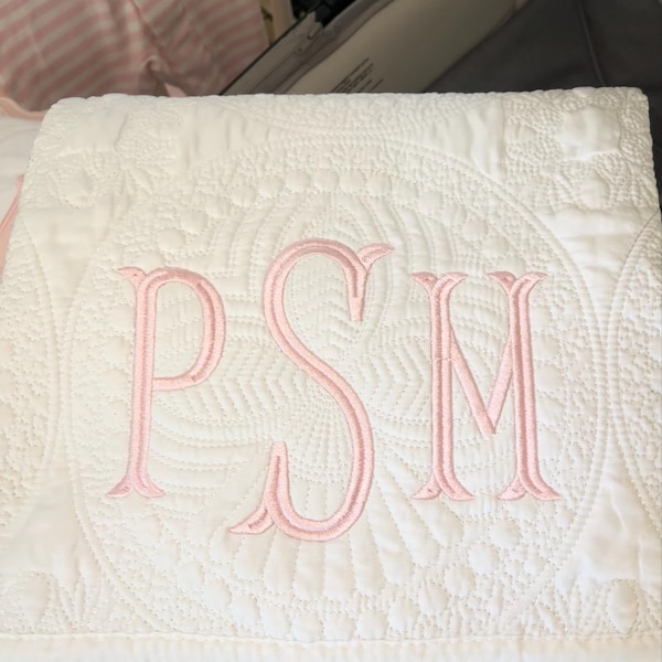 Personalized Applique Name Pillow: Scallop Edge Nursery Decor - Etsy