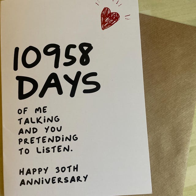 25th Anniversary Card - 9131 Days of Me Talking - Funny for