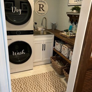 Set of 2 Decals, Wash and Dry Decal for Washer and Dryer, Vinyl ...