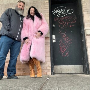 贅沢なアーティックマーブルフォックスファーコート、全皮、ファー