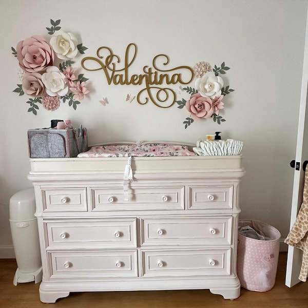 Baby Sophia Nursery Name Cutout Custom Wood Wall Name Sign Wall Hanging ...