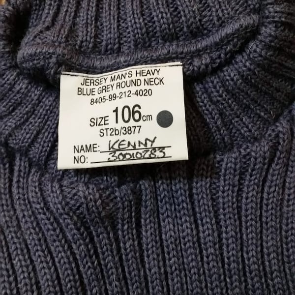 Genuine British Military blue pullover bodywarmer wool jumper commando sweater