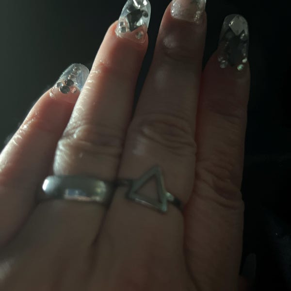Simple Open Triangle Ring, Gold and Silver Rings, Delicate, SIZES 6, 7 ...
