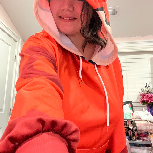 Red disney hoodie hotsell