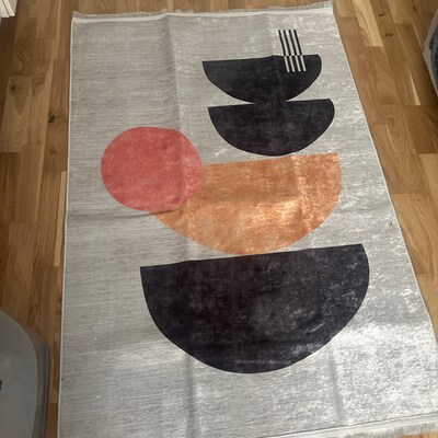 Turkish Modern Art Area Rug – Abstract Contemporary Design