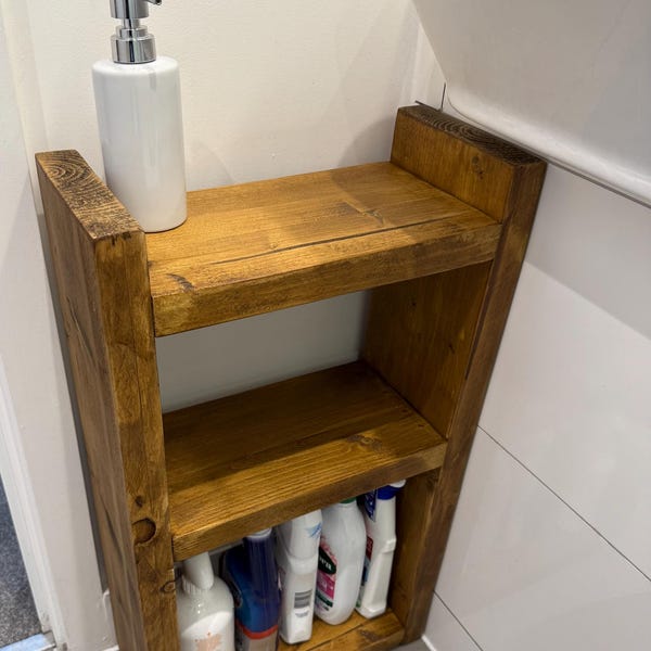 Chunky Bathroom Shelving Unit / Handmade / Wood / Rustic Bathroom ...