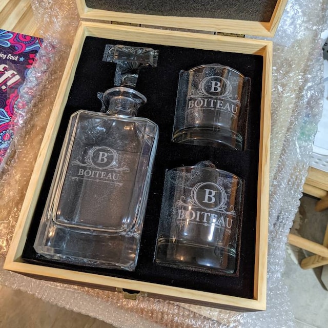 Custom Engraved Whiskey Box Gift Set, Engraved Scotch Glasses, Persona –  Left Coast Original