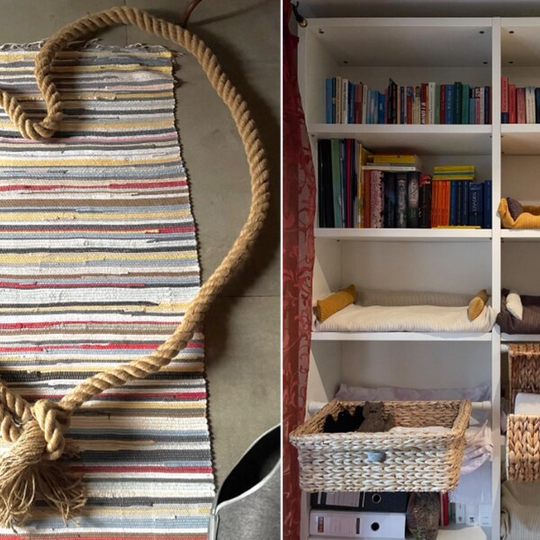 Jute Rope for Cats to Climb – WITHOUT MOUNTING, Jute Scratcher Cat Toy ...