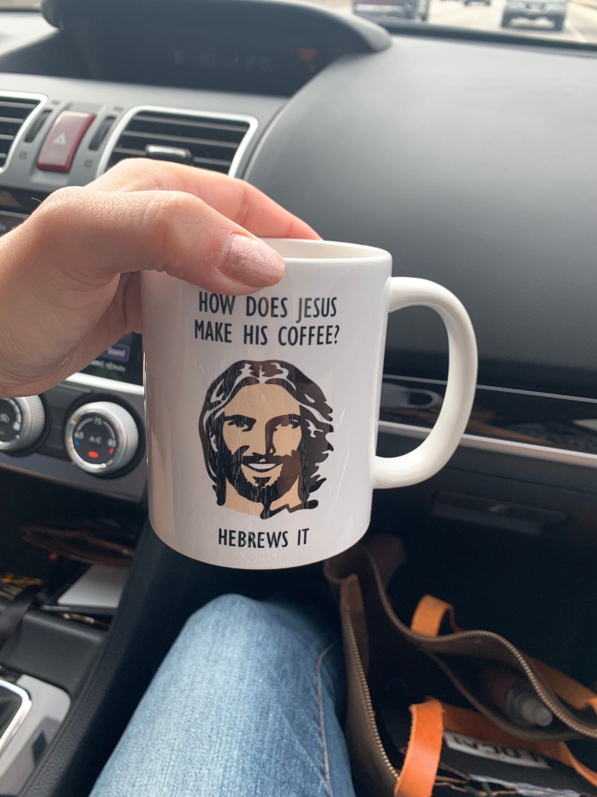 How Does Jesus Make His Coffee? Funny Novelty Gift Mug, Funny Christian Mug, Christian Gift