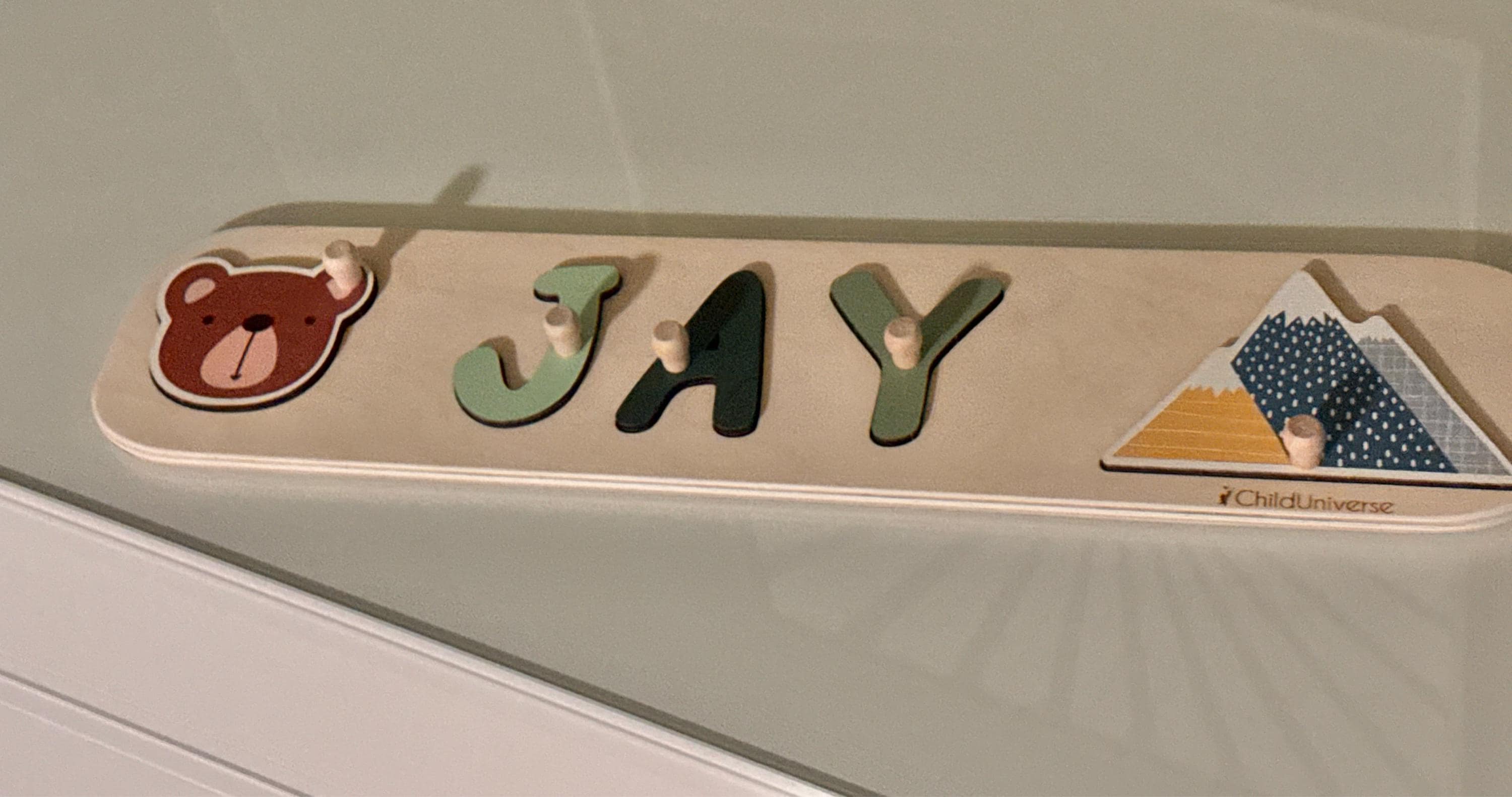 New Baby Gift Wood Name Puzzle for Toddler Montessori Puzzle, First Birthday Gift for Baby Boy Baby Girl, Wooden Toys, Custom Gift for Kids