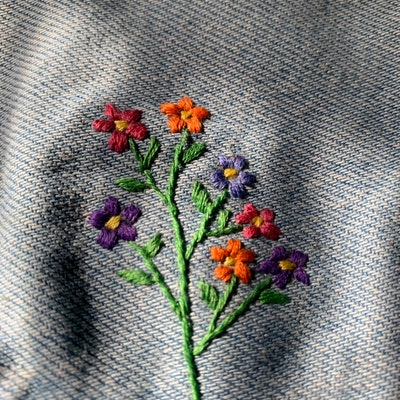 Wildflowers Stick and Stitch Embroidery Patterns, Peel and Stick ...