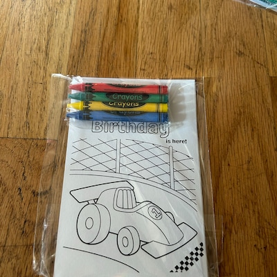 Custom Race Car Coloring Kits Kids Party Favors - Etsy