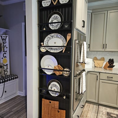 Cook Book Recipe Display Rack Counter Top Shelf Recipe Drawers Country ...