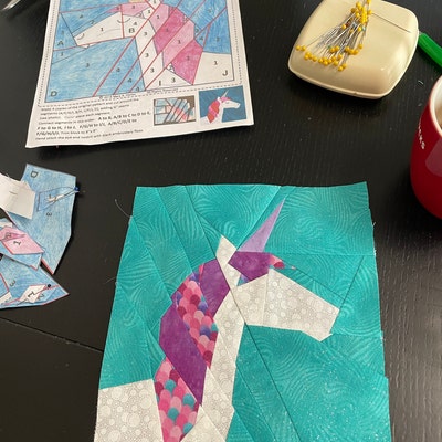 Unicorn Paper Piecing Pattern in PDF - Etsy