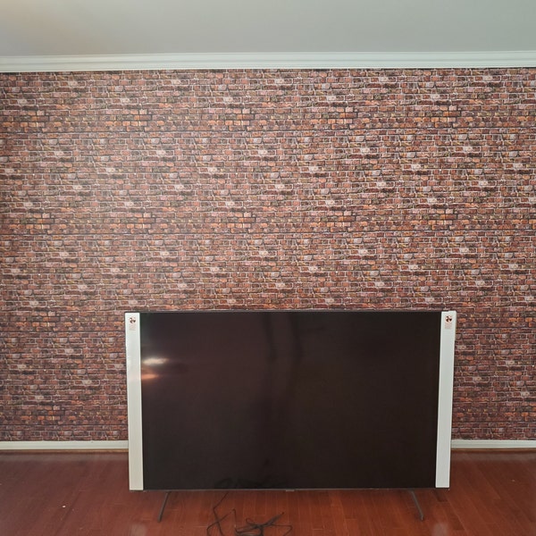 Red Brick Texture Peel and Stick Removable Wallpaper 8331 - Etsy