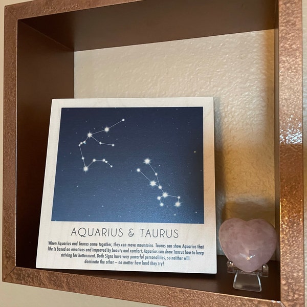 Personalized Astrology Gifts 2 Signs Zodiac Anniversary Gifts Astrology