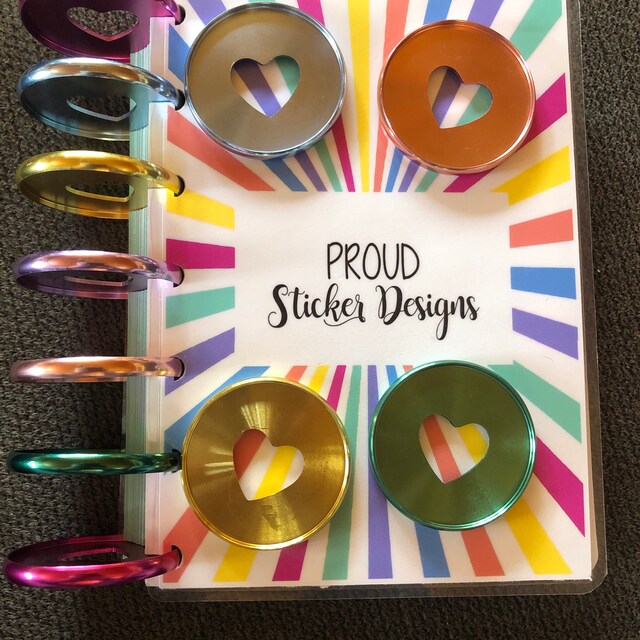Happy planner metal rainbow discs store