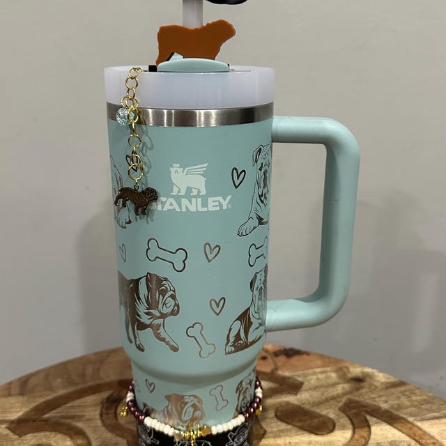 English Bulldog Engraved 30 or 40 Oz Stanley Tumbler - Etsy