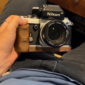 Wood Grip for Nikon F2 With Arca Swiss Mount | 3D Printed Wood