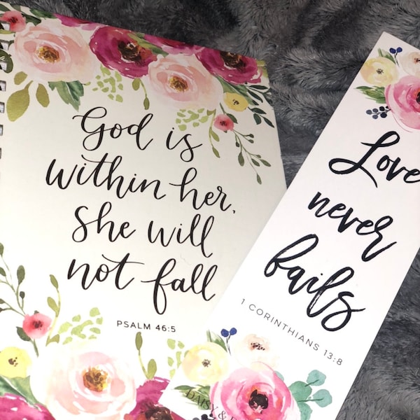 Hardcover Guided Bible Study Journal, God is Within Her, Prayer Journal ...