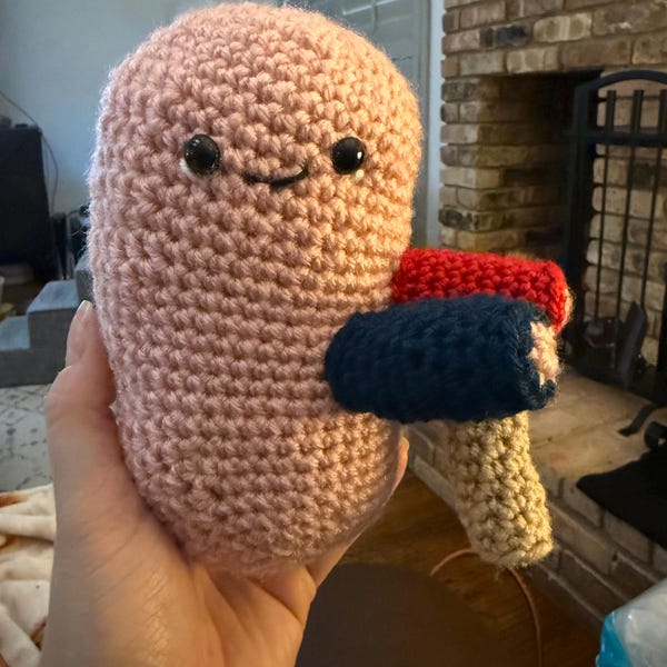 Free Crochet Kidney Pattern Anatomical Kidney Crochet Pattern! PATTERN ONLY Instant DOWNLOAD ...