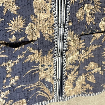 Quilting Ribbon Retro Classy Cotton Down-Jacket