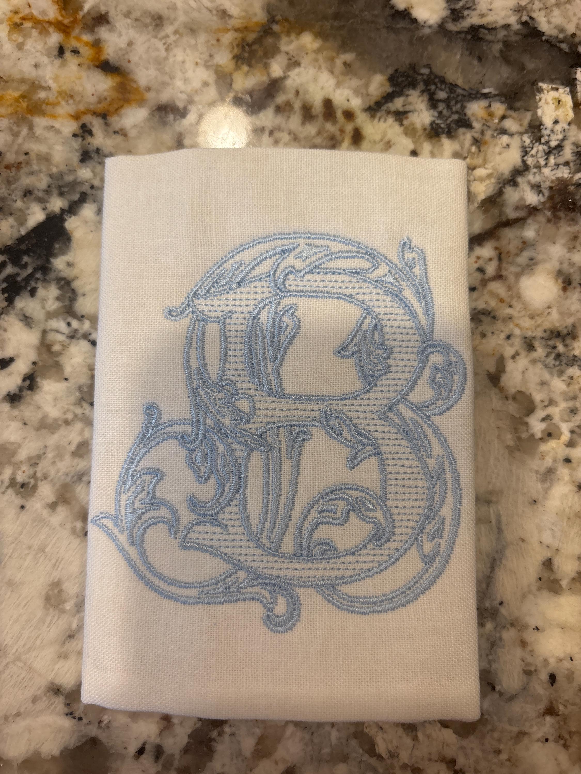 Bouquet Wrap Wedding Custom Single Monogram