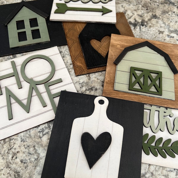 Farmhouse Laser Cut Files, Farmhouse Interchangeable Sign Bundle SVG ...