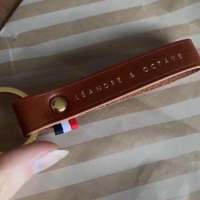 Porte-cl?� en cuir personnalis?� cuir vert cuir bleu cadeaux - Etsy France