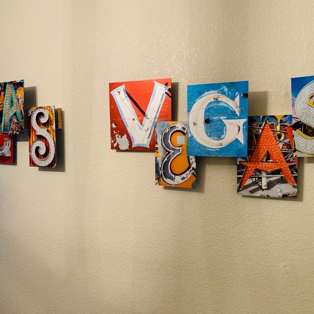 Letter Art Letter W Alphabet Art Vintage Vegas Neon Sign | Etsy