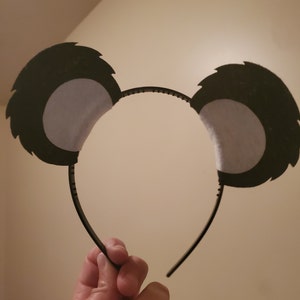 YIZITU Cerchietto per capelli con orecchie di orso in peluche per donne puntelli di Halloween fascia musica festival copricapo festa riunione Hairhoop per giochi di ruolo