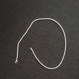 Silver Necklace Silver Rope Chain Necklace Silver Chain Necklace ...