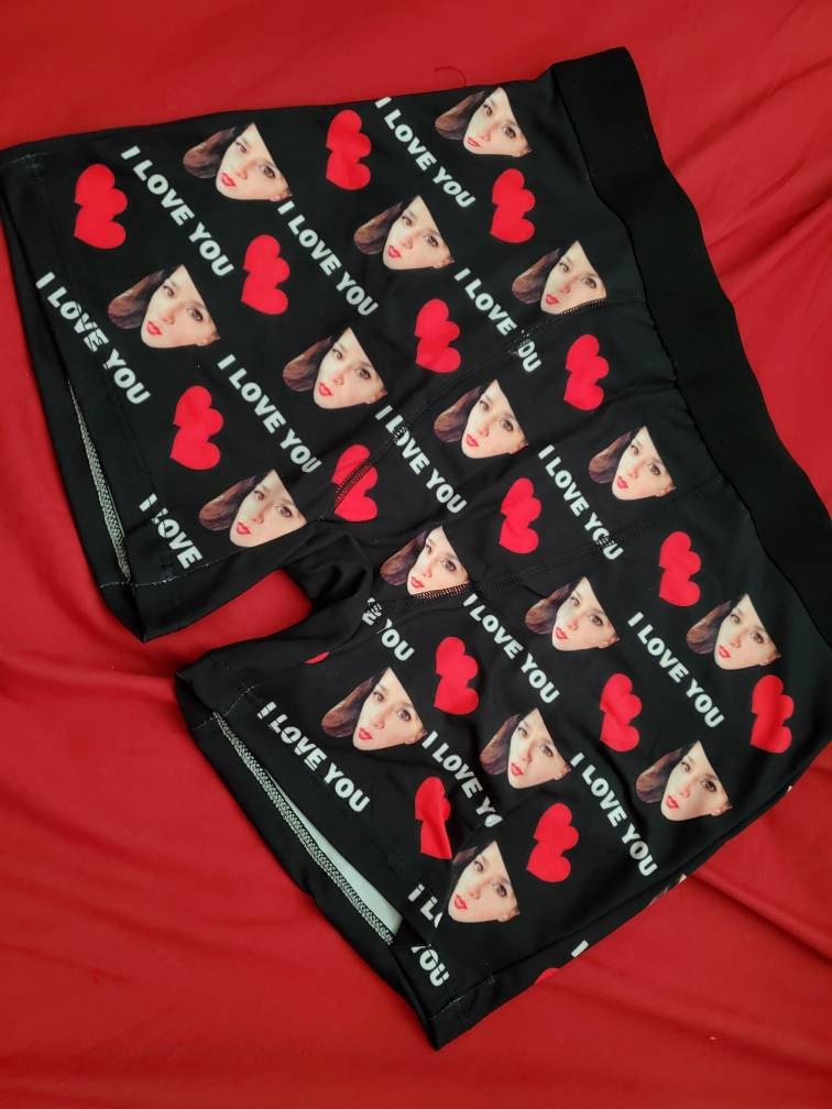 Custom Face Boxers Briefs for Men Underwear Personalized Photo Underpants Birthday Anniversary Christmas Valentines Day Gift for Him