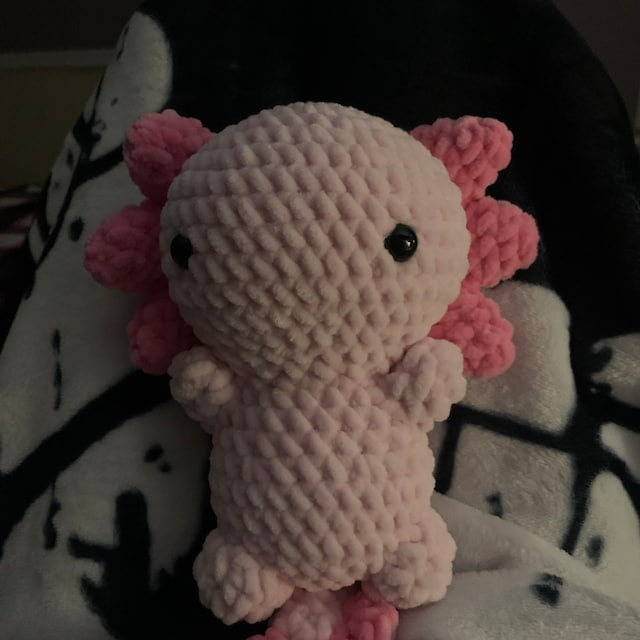 Despojo & Esponjoso 5 New Chibi Axolotl Kawaii Axolotl Soft Handmade  Crochet Stuffed Animal toy for girls boy (Pink)