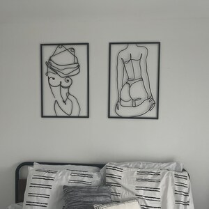 Set of 2 Female Body Naked Metal Wall Art Woman Body Naked - Etsy