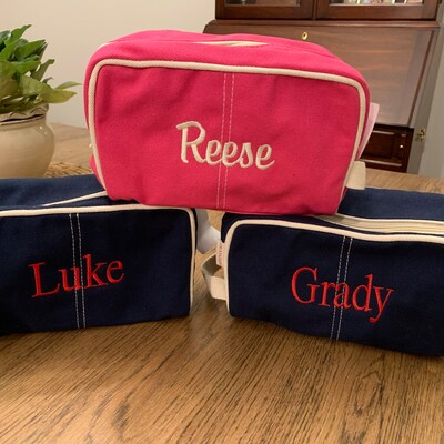 Personalized Boys Toiletry Bag, Monogram Travel Bag for Overnight Toiletries, Custom Embroidered ...