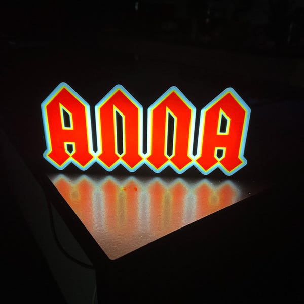 Custom AC/DC Logo Sign. Perfect for Rock Fans, Personalized Gifts ...