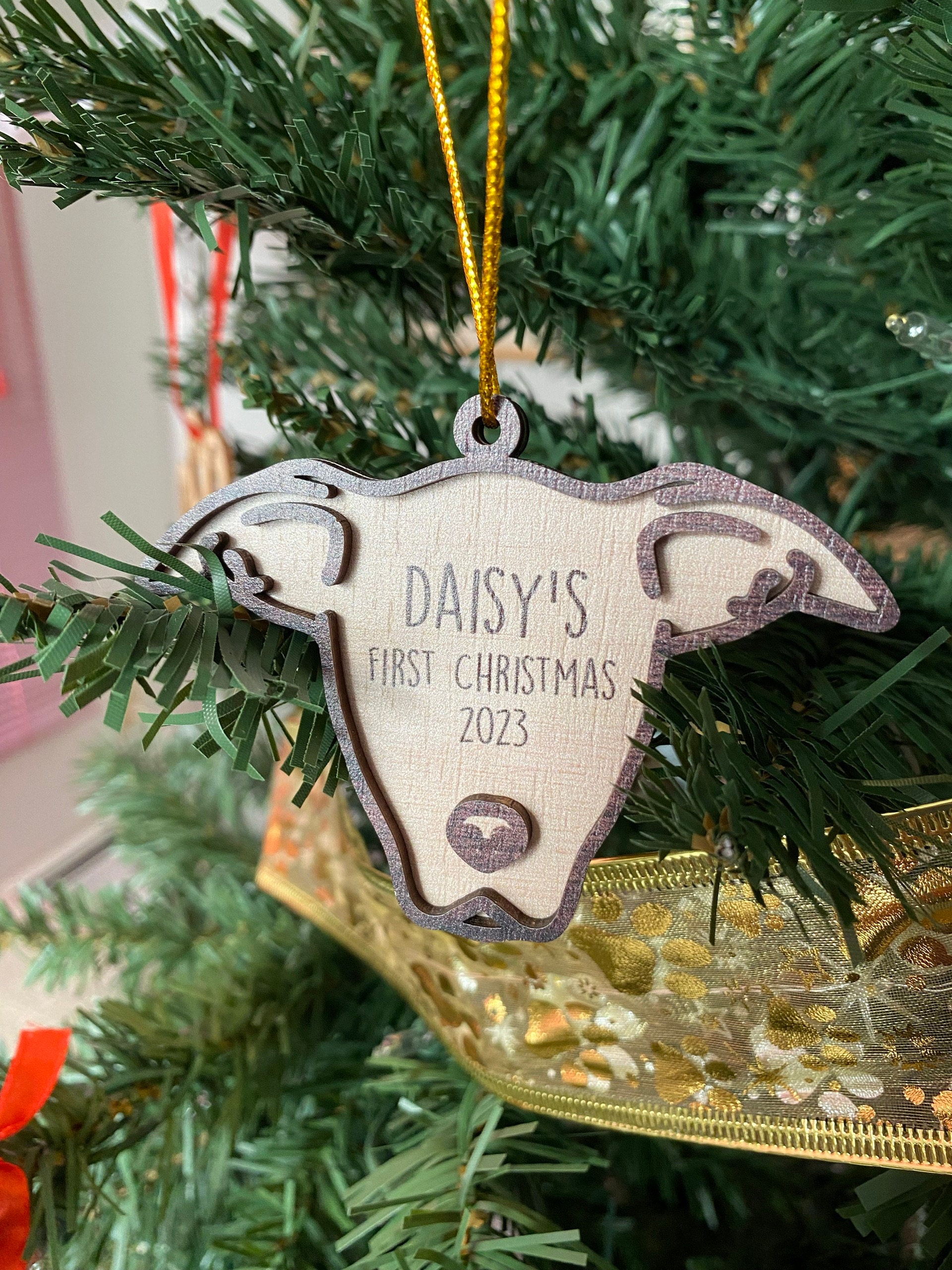 Personalized Dog Ornament, Dog First Christmas Ornament, Dog Lover Gift, Pet Ornament, Dog Lover Christmas Gift, Dog Ornament, Dog Gifts