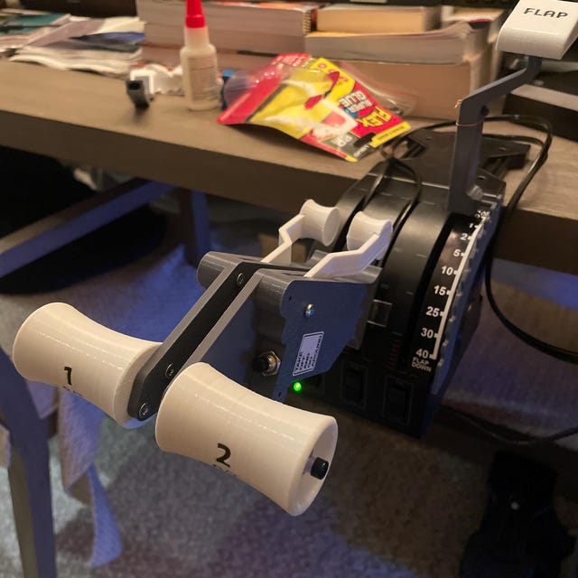 Saitek Pro Flight Throttle Quadrant、Homecockpit Mod、フライト