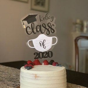 Class of 2021 High School//College//University Graduation Party Decorations Congrats Graduation Cake Decor Black Glitter Even A Global Pandemic Couldn/’t Stop Me Cake Topper