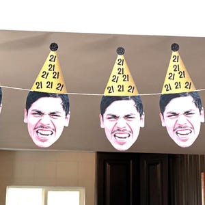 Custom 21st Birthday Banner, Custom Face Banner, 21st Party Decorations, Finally 21 Banner, Face Decorations, Cheers To 21 Banner, TwentyOne