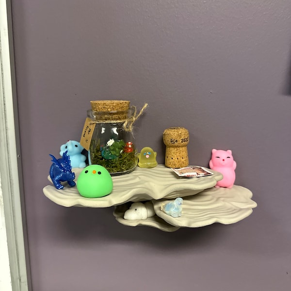 Ostrea Fungus Mushroom Shelf | Floating Shelf With Unique Matte Decor ...
