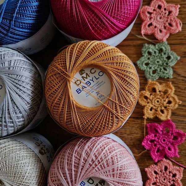 DMC Crochet Babylo Fine Mercerised Cotton Yarn 50g Size No.20 - Etsy