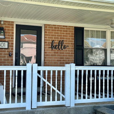 Hello Outdoor/indoor Metal Sign - Etsy